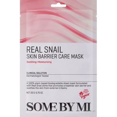 Some By Mi Real Snail Skin Barrier Care Mask - Хидратираща маска за лице с охлюв 1бр