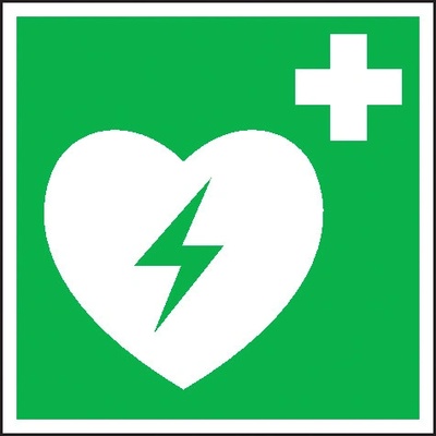 Velkoformátová tabulka – AED, 50 × 50 cm, hliník 15.0214
