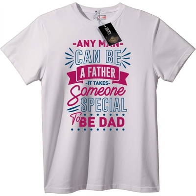 NOONEBRAND Тениска Специален, за да бъдеш татко - 5XL, White