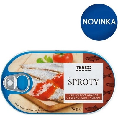 Tesco Šproty v paradajkovej omáčke 170 g