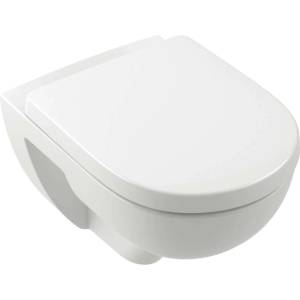 Villeroy & Boch O. novo - Окачена тоалетна чиния със седалка с плавно затваряне, TwistFlush, DirectFlush, Алпийско бяло 5660CL01 (5660CL01)
