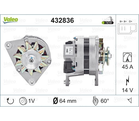 Alternátor VALEO 432836