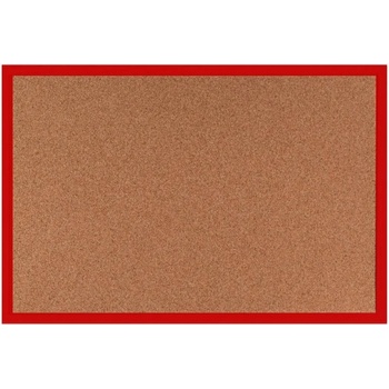 Toptabule.sk KTDRCE Korková tabuľa v červenom drevenom ráme 40 x 30 cm