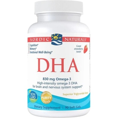 Nordic Naturals DHA 830 mg [90 Гел капсули] Ягода