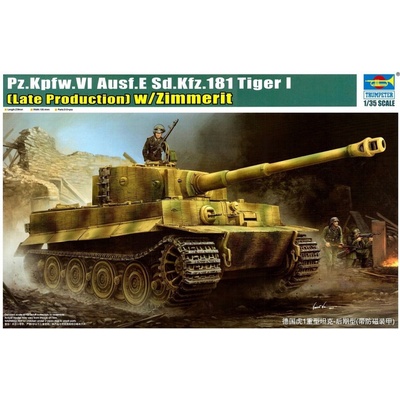 Trumpeter Pz.Kpfw.VI Ausf.E Sd.Kfz.181 Tiger I Late Production w/Zimmerit 1:35