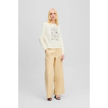 KARL LAGERFELD Памучен суичър Karl Lagerfeld в бежово с принт A2W20057 (A2W20057)