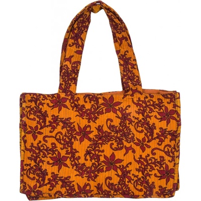 Sanu Babu Elegantní plážová taška červeno-oranžová rozměr 48x13x34 + 34cm ucha Oranžová 34 cm cm 48 cm cm 13 cm cm