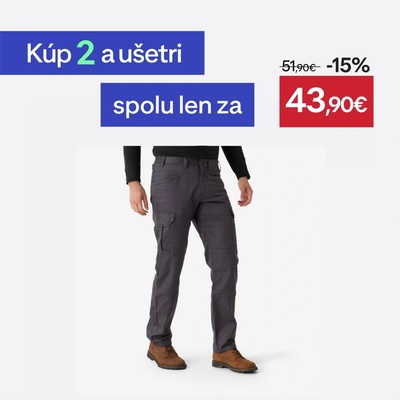 Nohavice Solognac Kapsáčové nohavice Steppe 500 sivé