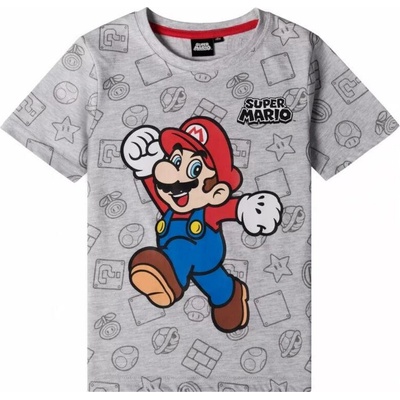 Tričko SUPER MARIO FUK s23 60608 šedá