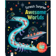 Hinkler Books Scratch Surprise Awesome Worlds