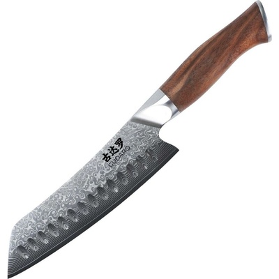 Gudaro - Damaškový kuchynský nôž TAKUMI 7", 67 vrstiev ocele, dĺžka 17,5cm, orech GD1003-D