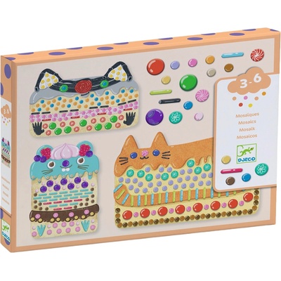 DJECO Колажи с мозайка Djeco - Изработка на сладкиши (DJ00075)