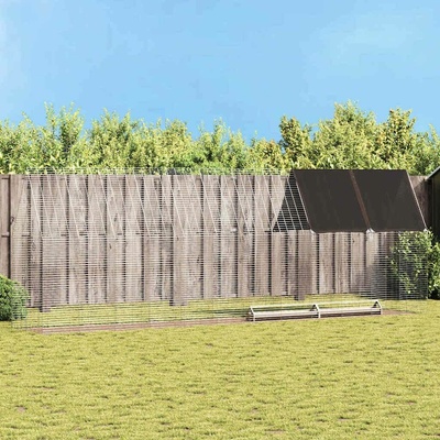 vidaXL Klec na kuřata 2 ks 600 × 100 × 210 cm pozinkovaná ocel stříbrná 9799.3394431
