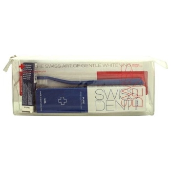 Swissdent Emergency Kit Blue (Pure whitening bělicí zubná pasta 50 ml + ústní spray Pure 9 ml + zubná kartáček profi whitening soft )
