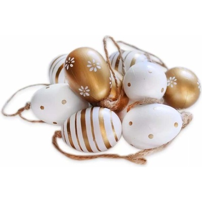 Lepaso Vajíčka závěs pvc 9ks/4cm zlatá (555103)