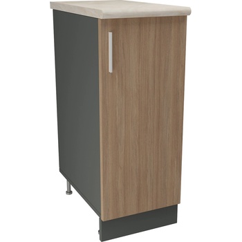 Image 1 of DST Кухненски модул MK-40 dst, 900/350/600-480, антрацид и дъб амбер