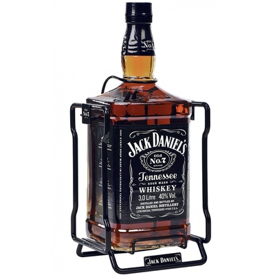 Jack Daniel's Американско Уиски Джак Даниелс/Jack Daniels 3л с Люлка в Картонена Кутия