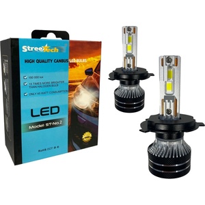 StreeTech Лед крушки - Bi Led система H4 Streetech модел STN2 за фарове - 150 000 Лукса, 45W - Canbus 6000K - 1500% повече светлина (H4STN2)
