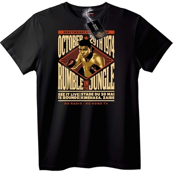 NOONEBRAND Тениска Сблъсък в джунглата 1974 - S, Black