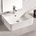 Inter Ceramic Умивалник за баня Розалия 52х42см, бял за плот или мебел (icb 889w)