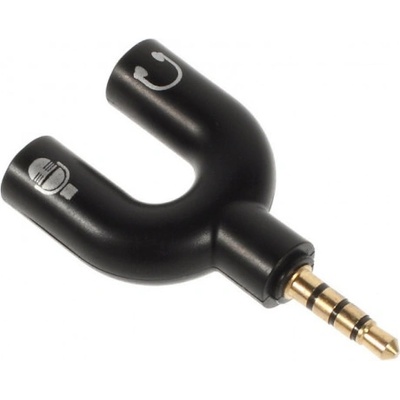 AppleKing redukcia 3.5mm male na dual 3.5 female na slúchadlá a mikrofón