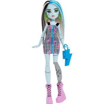 Monster High Кукла Monster High - Франки Щайн, с къса рокля и розови обувки, 27 cm (HRC12)