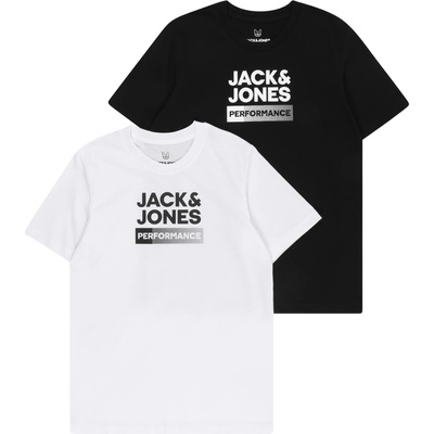 JACK & JONES Тениска черно, бяло, размер 140