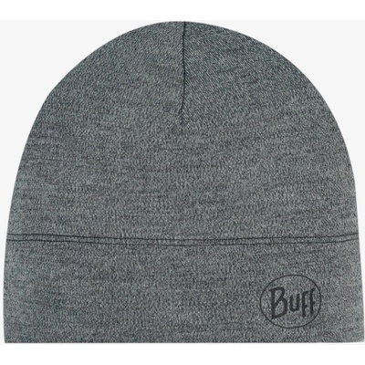Buff Merino Wool Hat Midweight light grey melange