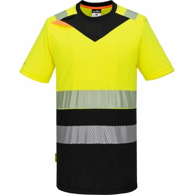Portwest HI-VIS DX4 DX434 Reflexné tričko s krátkym rukávom HV žltá/čierna XL