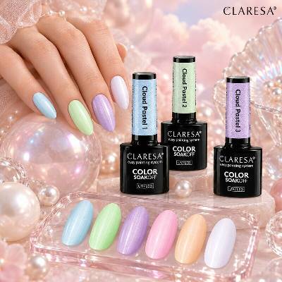 CLARESA hybridní gel lak Cloud Pastel 5 g – různé odstíny