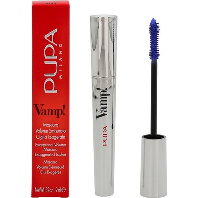 Pupa řasenka Mascara VAMP! 301 elektrická modrá 9 ml
