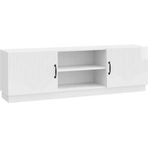 vidaXL ТВ шкаф Бял гланц 150 x 31 x 47 см Инженерна дървесина (895379)
