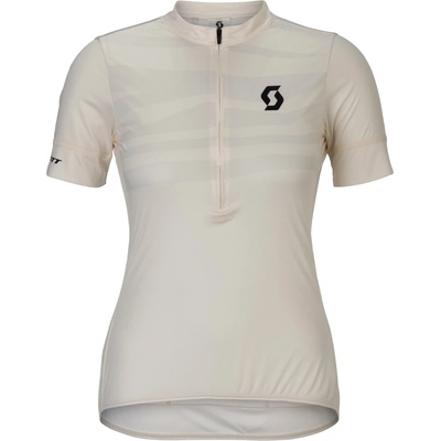 Scott Дамска фланелка с къс ръкав за колоездене Scott Women's Jersey Endurance Lt S/S Cycling jersey - Cotton White (156-2862-0214)