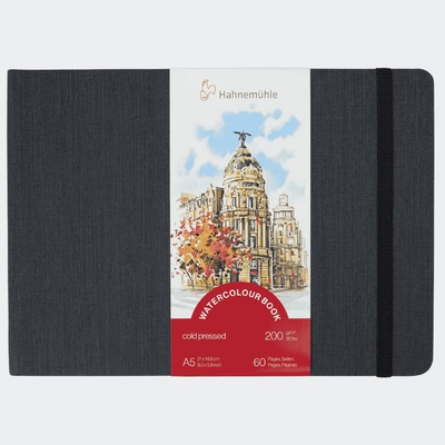 Hahnemühle watercolour book 200gr m2 30 listov 60 strán A5 LANDSCAPE