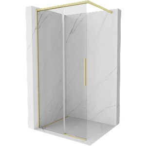 Mexen Rox Стъклена преграда за душ Walk-in 90 x 200 см, прозрачна 8 мм, златиста (8C2-090-003-55-00)