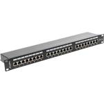 Lanberg Аксесоар за сървър Lanberg patch panel 24 port 1U CAT. 5E shielded, black (PPS5-1024-B)