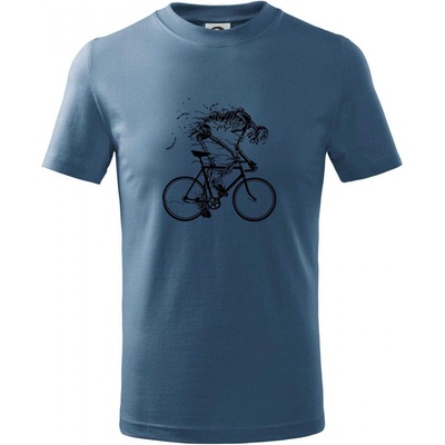 Gravel Bike kostra Tričko dětské bavlněné Denim