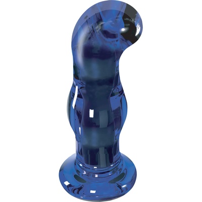 ToyJoy Buttocks The Gleaming Glass Buttplug Blue