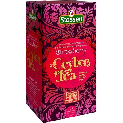 Stassen Černý čaj Strawberry Tea 25 x 1,5 g