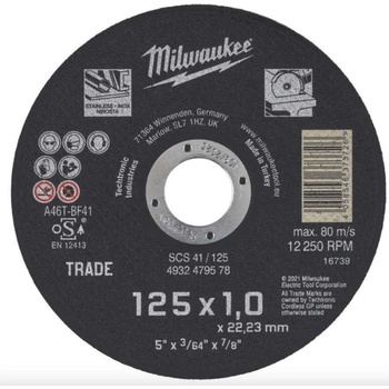 Milwaukee Řezný kotouč 125 x 1,0 x 22,2 mm 4932479578