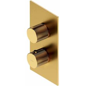 Omnires Вграден смесител за вана и душ Omnires Contour с тяло в цвят матово злато (CT8036GLB)