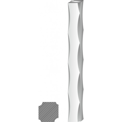 Tyč čtvercová plná 10x10mm zdobená po hranách L=3000mm, cena za 1ks(3m)