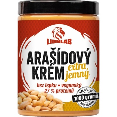 Lionlab Arašídový krém 1000 g extra jemný – Zboží Dáma