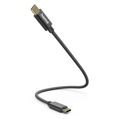Hama Кабел за зареждане, hama 201604, usb-c -usb-c, 0.2м, Черен цвят (hama-201604)