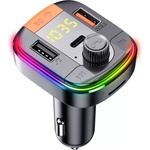 YESIDO Зарядно за кола с FM модулатор, LED дисплей, 2xUSB, Type-C, 18W - Yesido (Y45) - черно