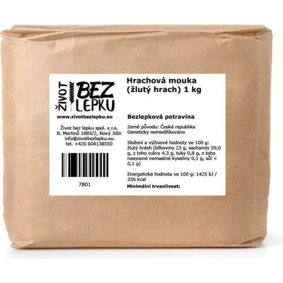 Život bez lepku Hrachová mouka ze žlutého hrachu 1 kg