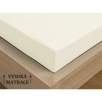 Brotex Napínací satén prostěradlo smetanové 100x200