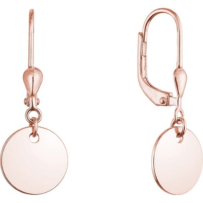 Pavona Pozlacené stříbrné náušnice placičky 61134 rose gold
