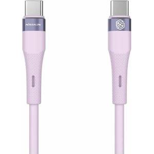 Nillkin Кабел Nillkin Flowspeed Silicon, от USB C(м) към USB C(м), 1m, 60W, розов (NLK1399)
