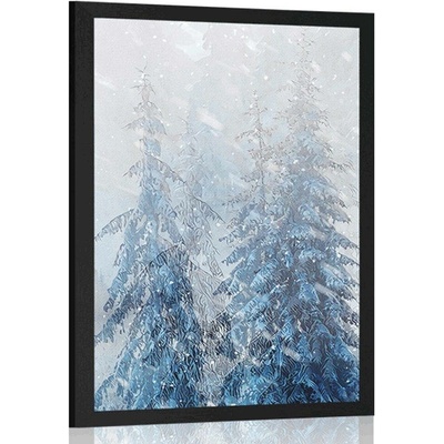 Plakát zasněžená země - 20x30 white